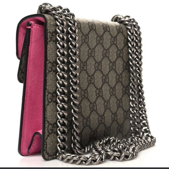 GUCCI Supreme Monogram Dionysus Mini shoulder/crossbody RARE PINK - Picture 3 of 10